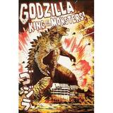 Buy Art For Less Godzilla King of the Monsters Japanese Movie - Graphic Art Print on Paper in White | 36 H x 24 W x 0.05 D in | Wayfair POST GODZ-1