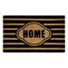 MSI Black Stripe Home Coir Non-Slip Outdoor Doormat Coir, Rubber | 18" W x 30" L | Wayfair WAY-CBLKSTHOM18X30M