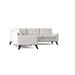 White Reclining Sectional - Poshbin Amber 96" Wide Cotton Corner Sectional | 34 H x 96 W x 96 D in | Wayfair 1046-KLEWHI-DBR-MED-LHF