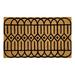 MSI Black Geometric Coir Non-Slip Outdoor Doormat black/brownCoir, Rubber in Brown/Black | 18" W x 30" L | Wayfair WAY-CBLKGEO18X30M