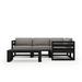 AllModern Smith 5 Piece Sectional Seating Group w/ Sunbrella Cushions Metal/Rust - Resistant Metal in Gray/Black | Outdoor Furniture | Wayfair
