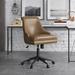 Steelside™ Positano Faux Leather Task Chair Wood/Upholstered in Brown | 36.5 H x 22 W x 26 D in | Wayfair 7C913E383597436581DB83C68549F1D9