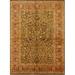 Brown/Red 96 x 60 x 0.35 in Indoor Area Rug - Charlton Home® Rani Oriental Gold/Brown/Red Area Rug Polyester/Wool | 96 H x 60 W x 0.35 D in | Wayfair