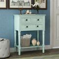 Breakwater Bay Kristian 23.7" Solid Wood Console Table Wood in Blue | 31.1 H x 23.7 W x 13 D in | Wayfair CE314F2DD2854C86AFFD7E7F83A15D5B