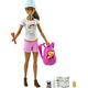 Barbie GRN66 - Wellness Wanderin-Puppe (brünett) mit Hündchen und Spielset, Geschenk für Kinder von 3 bis 7 Jahren