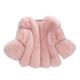 LEXUPE Women Autumn Winter Warm Comfortable Coat Casual Fashion Jacket Fashion Solid Jackets Fur Short Stitching Faux Fur Coat Pink