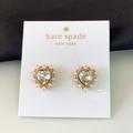 Kate Spade Jewelry | Kate Spade Earrings Crystal Heart Earrings | Color: White | Size: Os