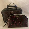 Victoria's Secret Bags | 2 Pcs Victoria’s Secrets Makeup Bags | Color: Black/Red | Size: Os