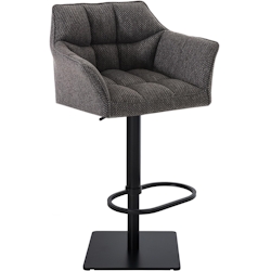 CLP Barhocker Damaso Stoffbezug titangrau/schwarz