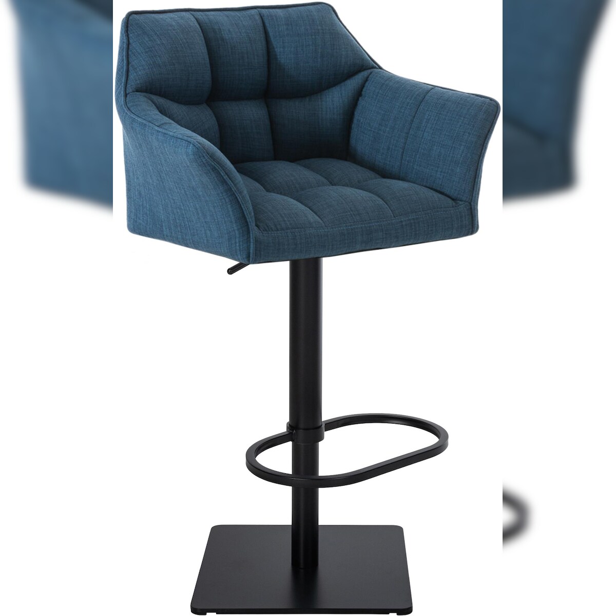 CLP Barhocker Damaso Stoffbezug blau/schwarz