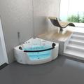 Whirlpool Badewanne laguna l weiß - Mini i Eckwanne, Whirlwanne, Indoor Badewanne - Home Deluxe