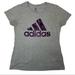 Adidas Tops | Light Gray Adidas Logo Graphic T-Shirt | Color: Gray/Purple | Size: S