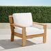 Calhoun Lounge Chair with Cushions in Natural Teak - Resort Stripe Air Blue, Standard - Frontgate