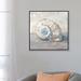 East Urban Home Blue Shell Study III by Ethan Harper - Painting Print Canvas in Gray | 26 H x 26 W x 1.5 D in | Wayfair
