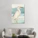 East Urban Home Heron on Seaglass II by Lanie Loreth - Painting Print Canvas/Metal in Blue/Green/White | 48 H x 32 W in | Wayfair