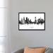 East Urban Home Chicago Illinois Skyline Black & White by Michael Tompsett - Graphic Art Print Canvas in Black/Gray | 18 H x 26 W x 1.5 D in | Wayfair