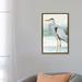 East Urban Home Heron on Seaglass I by Lanie Loreth - Painting Print Canvas in Blue/Gray/Green | 26 H x 18 W x 1.5 D in | Wayfair