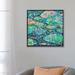 East Urban Home School of Fish by Estelle Grengs - Graphic Art Print Canvas in Green | 26 H x 26 W x 1.5 D in | Wayfair