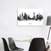 East Urban Home Chicago Illinois Skyline Black & White by Michael Tompsett - Graphic Art Print Canvas/ in Black/Gray | Wayfair