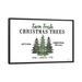 East Urban Home Christmas Tree Farm by House Fenway - Textual Art Canvas/Metal in Green/White | 32 H x 48 W x 1.5 D in | Wayfair