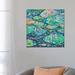 East Urban Home School of Fish by Estelle Grengs - Graphic Art Print Canvas in Green | 26 H x 26 W x 1.5 D in | Wayfair