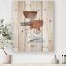 East Urban Home Minimal Compositions Of Abstract Faces II - Unframed Painting Print on Wood Metal in Brown | 40 H x 30 W x 1.5 D in | Wayfair
