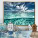 Beachcrest Home™ Amazing Underwater Seascape & Clouds - Photograph Print on Canvas Metal in Blue/Green/White | 30 H x 40 W x 1.5 D in | Wayfair