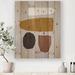 East Urban Home Minimal Elementary Organic & Geometric Compositions XXVII - Unframed Painting Print on Wood Metal in Brown/Green | Wayfair