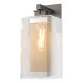 Hubbardton Forge Polaris Outdoor Armed Sconce Aluminum/Glass/Metal in Gray/Black | 16.4 H x 6.4 W x 9.1 D in | Wayfair 304854-SKT-20-72-ZM0707