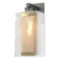 Hubbardton Forge Polaris Outdoor Armed Sconce Aluminum/Glass/Metal in Yellow | 16.4 H x 6.4 W x 9.1 D in | Wayfair 304854-SKT-20-70-ZM0707