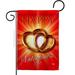 Ornament Collection My Sweet Heart - Impressions Decorative 2-Sided Polyester 19" x 13" Garden Flag in Orange/Red | 18.5 H x 13 W in | Wayfair