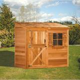 Cedarshed Bayside 6 ft. W x 3 ft. D Western Red Cedar Wood Lean-To Storage Shed in Brown | 87 H x 72 W x 40 D in | Wayfair B63