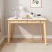 Corrigan Studio® Latwon Desk Wood in White/Yellow | 29.5 H x 39.4 W x 21.7 D in | Wayfair 7125DD0436ED42198DCFE634208AF976