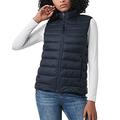 LAPASA Women's Lightweight Water-Resistant Puffer Vest REPREVE® Packable Windproof L24 (Navy Blue, S)