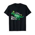 Glücklicher Saurus Rex Dinosaurier St. Patrick's Day Kinder T-Shirt