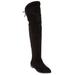 Wide Width Women's The Cameron Wide Calf Boot by Comfortview in Black (Size 11 W)