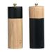 Joss & Main Pacey Two-Tone Rubber Salt & Pepper Shaker Set Wood in Black/Brown | 6.5 H x 2 W in | Wayfair E7367E8BB447468F93D34115026C923A