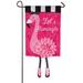 Bay Isle Home™ Taulbee Let's Flamingle 2-Sided Nylon 18 x 13 in. Garden Flag in Pink/Red | 18 H x 12.5 W in | Wayfair