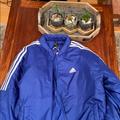 Adidas Jackets & Coats | Adidas Essentials Down Jacket Blue | Color: Blue/White | Size: L