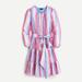 J. Crew Dresses | J.Crew Metallic Stripe Shirt Dress With Belt Large | Color: Pink/Purple | Size: L