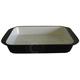 Black Enamelled Cast Iron Roasting Pan Oven Proof Dish Roast Tin Enamel Cookware - Black - 32 x 22 x 5.5cm