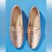 Anthropologie Shoes | Anthropologie Rose Gold Metallic Loafers | Color: Gold/Pink | Size: 7