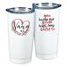 Dicksons Inc Nana You Are Loved 20 oz Double Wall Stainless Steel Travel Tumbler Stainless Steel in Gray/White | 3.63 H x 3.38 W in | Wayfair