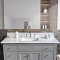 RBParadise 43" Single Bathroom Vanity Top in Marble White w/ Sink Stone, Ceramic in Gray/White | 7 H x 43 W x 22 D in | Wayfair ZYLW50921982