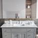 RBParadise 43" Single Bathroom Vanity Top in Marble White w/ Sink Stone, Ceramic in Gray/White | 7 H x 43 W x 22 D in | Wayfair ZYLW50921982