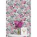 Ebern Designs Shantay Field Flowers Peel & Stick Wallpaper Panel Vinyl in Gray | 25 W in | Wayfair 661421513C744EE688DA28C6C4621440