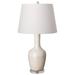 Everly Quinn Balakrishna 26" Table Lamp Silk/Ceramic in White | 26 H x 8 W x 8 D in | Wayfair EAB85285FDB540448BC32F904C8557D3