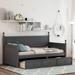 Red Barrel Studio® Edynn 3 Drawers Wood Daybed Wood in Gray | 45 H x 45 W x 81 D in | Wayfair CECCEADAB63B4A04A0A479F6AE93A6FD