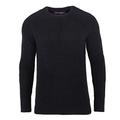 Paul James Knitwear Mens 100% Cotton Fisherman Rib Knit Jumper (Black, M)