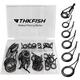 THKFISH Ruten Reparatur Kit Spinn Ruten Reparatur Keramik Edelstahl Carbon Spinnrutenführungen Angeln Ruten Reparatur Kit 35stück